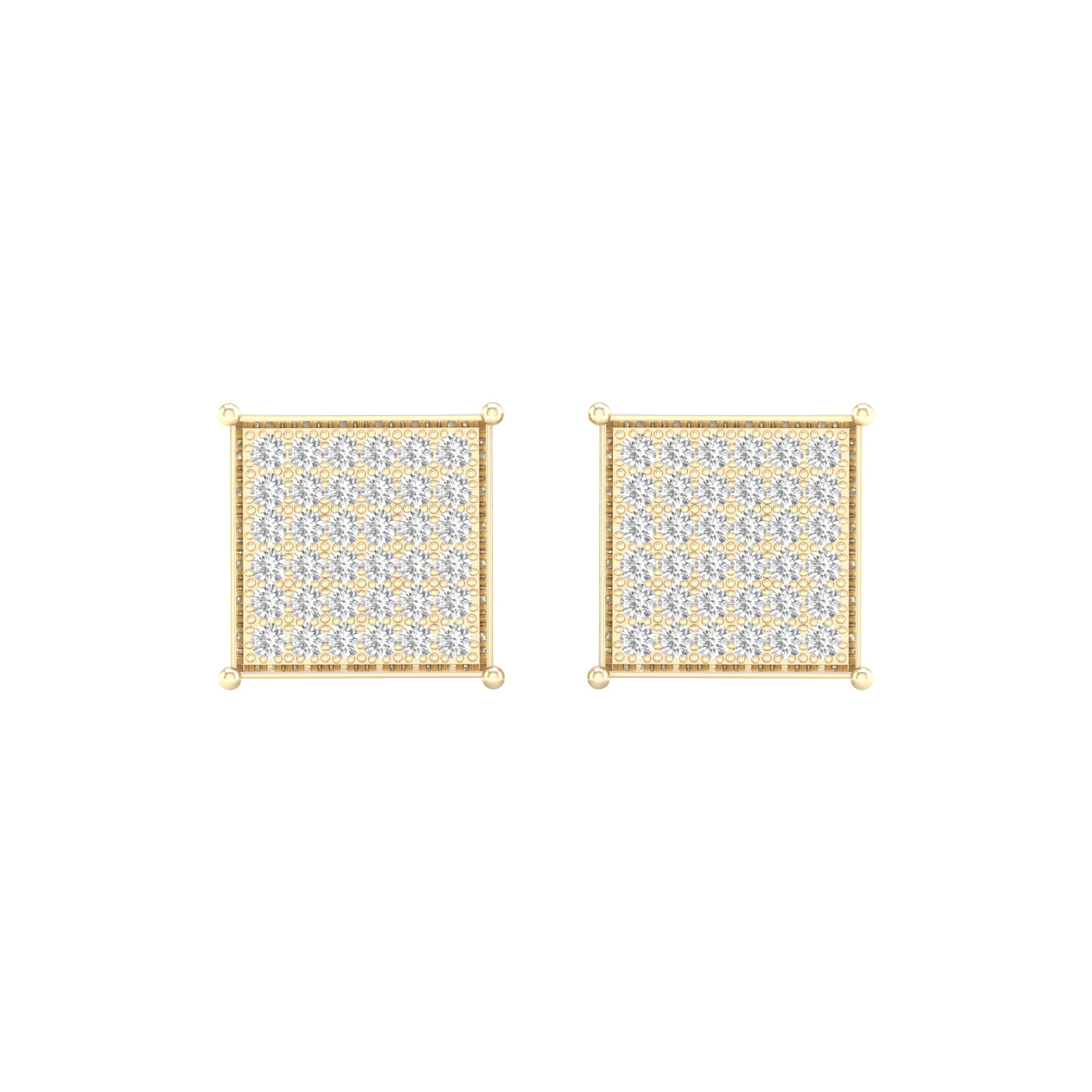 10K Yellow Gold Elegant 0.20Ct Diamond Earring