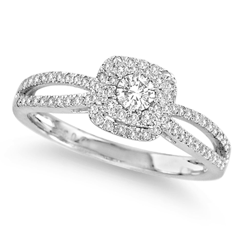 14K White Gold Magnifcnet  0.35Ct Diamond Ring