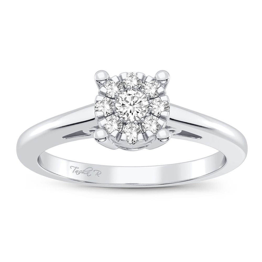 10K White Gold Gorgeous 0.14Ct Diamond Ring