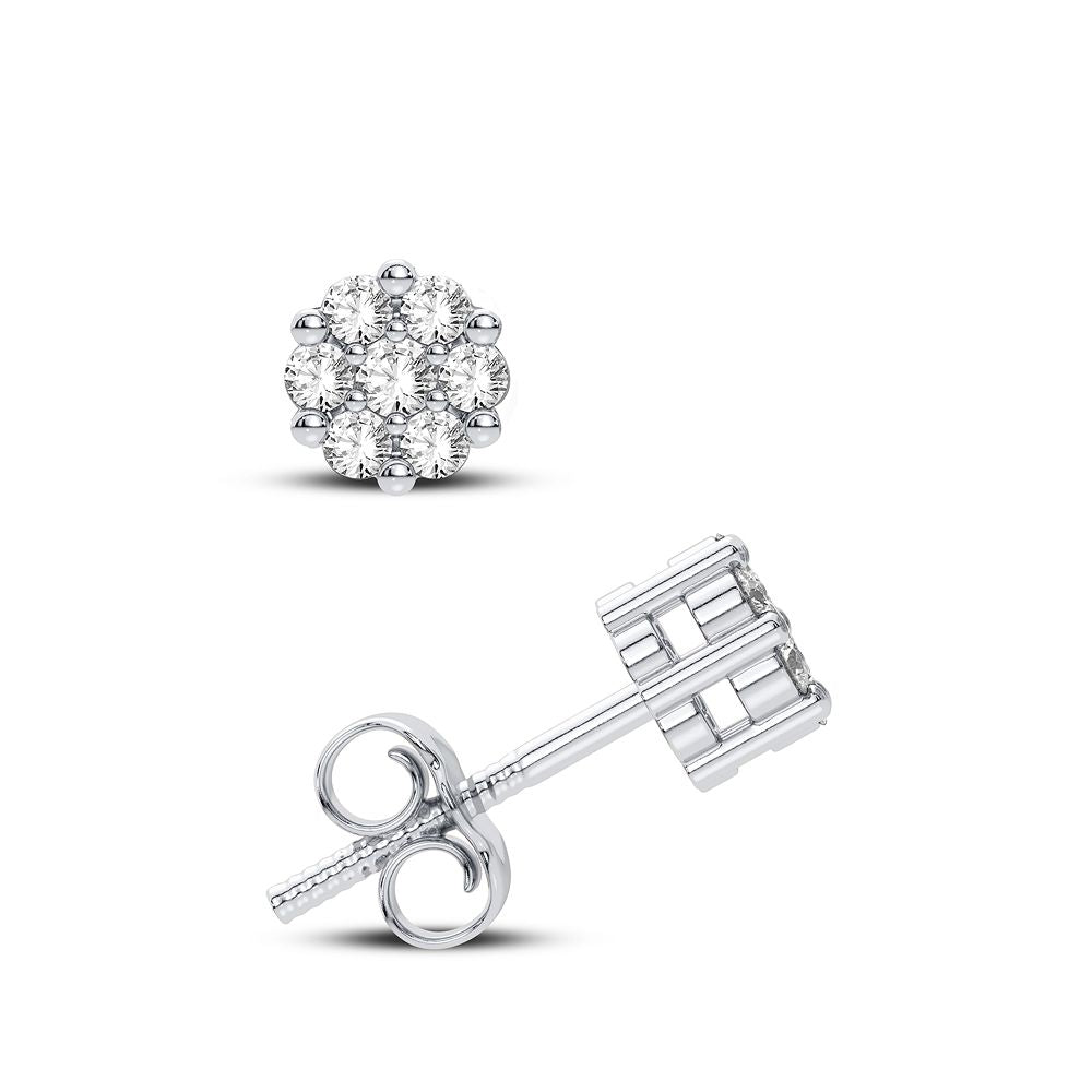 10K White Gold Beautiful  0.53Ct  Diamond  Earring