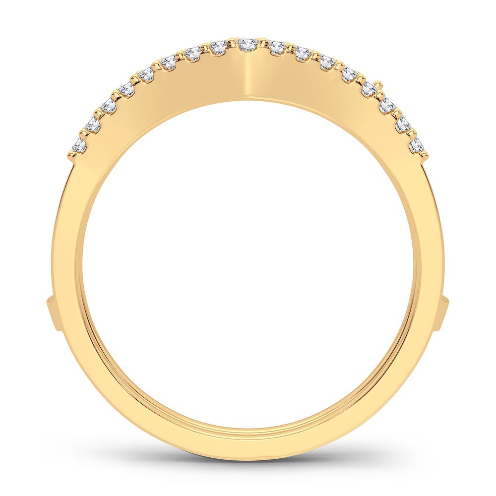 14K Yellow Gold Gorgeous 0.25Ct Diamond Ring Guard