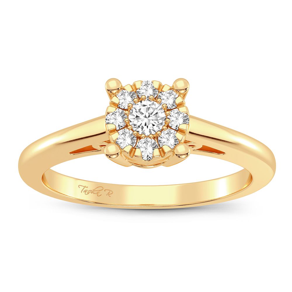 10K Yellow Gold Beautiful 0.14Ct Diamond Ring