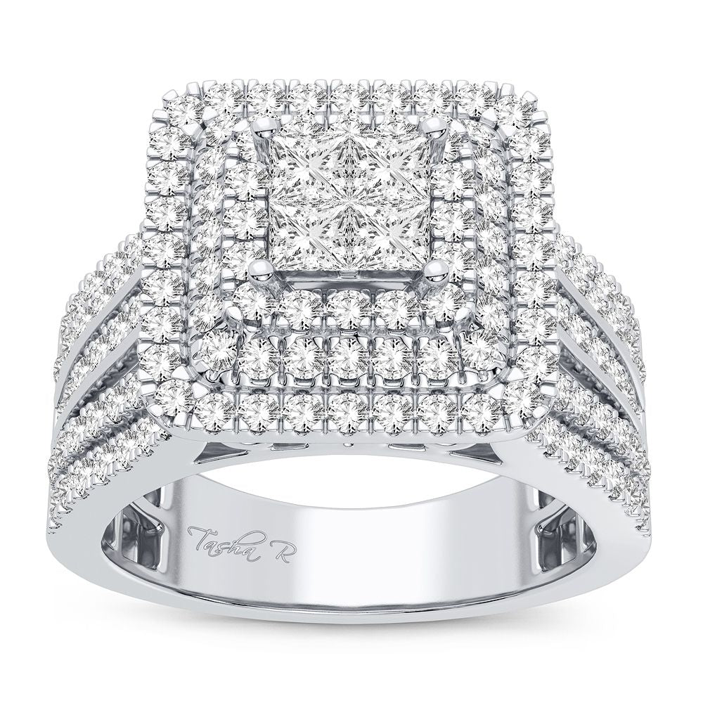 10K White Gold Elegant 1.50Ct Diamond Ring