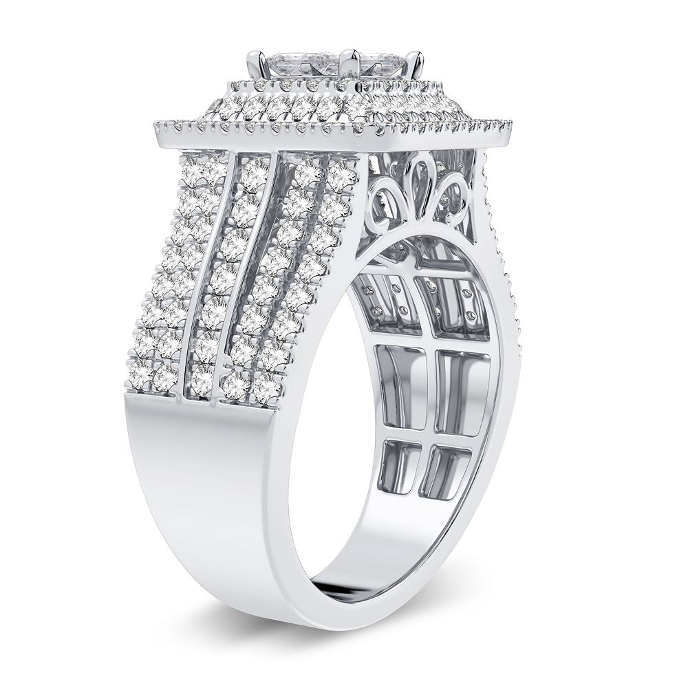 10K White Gold Elegant 1.50Ct Diamond Ring