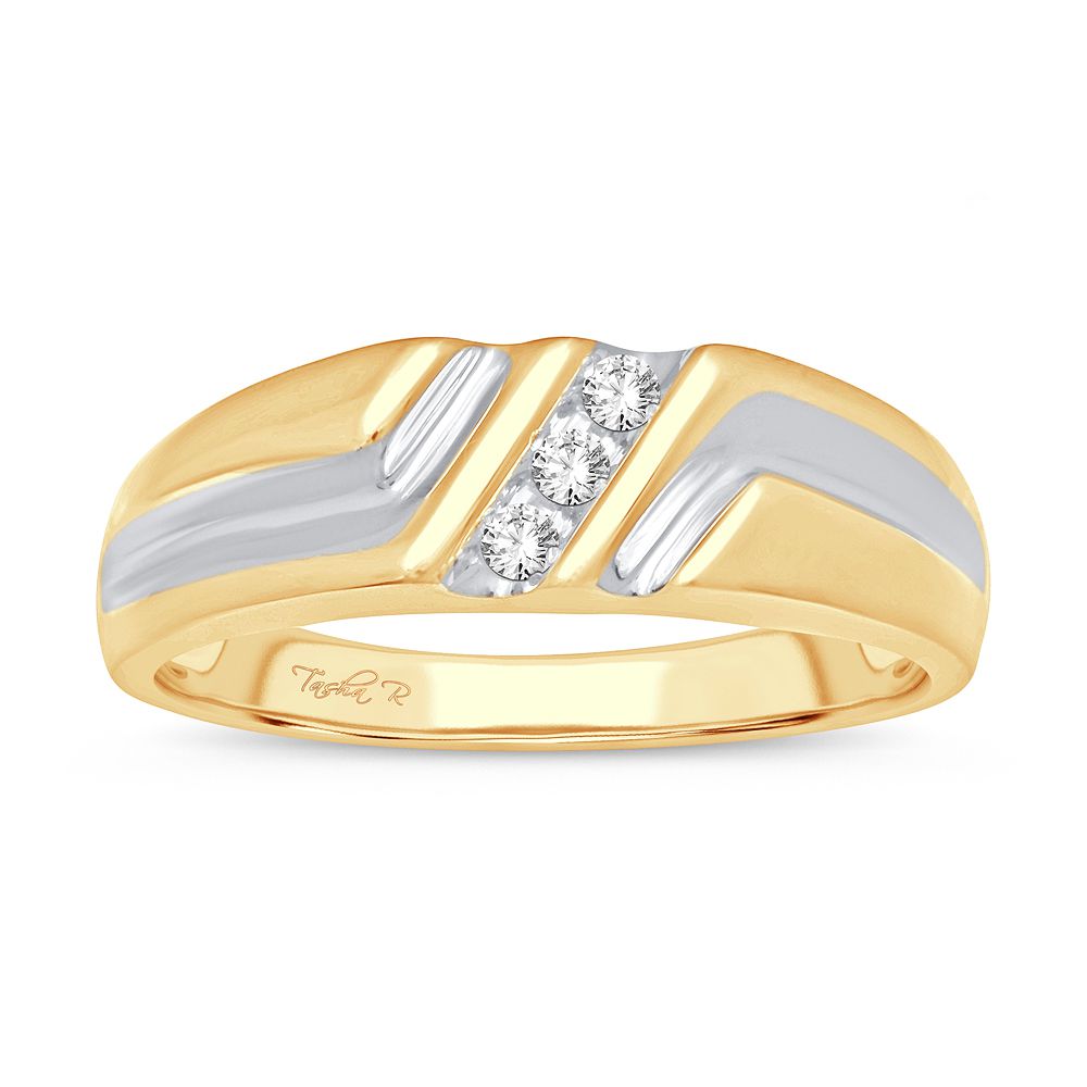 10K Yellow Gold Dazzling 0.07Ct Diamond Ring