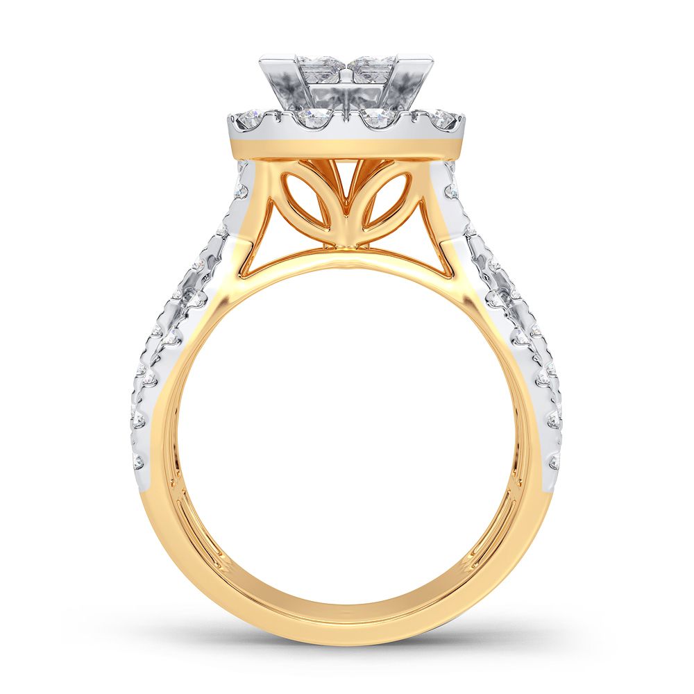 14K Yellow Gold Exquisite 2.65Ct Diamond Ring