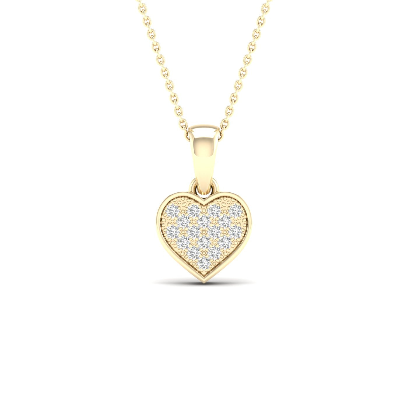 10K Yellow Gold Elegant 0.05Ct Diamond Pendant