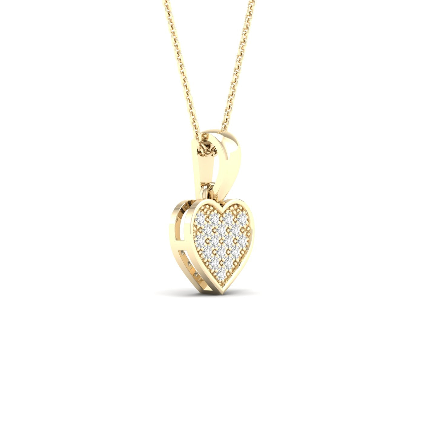 10K Yellow Gold Elegant 0.05Ct Diamond Pendant