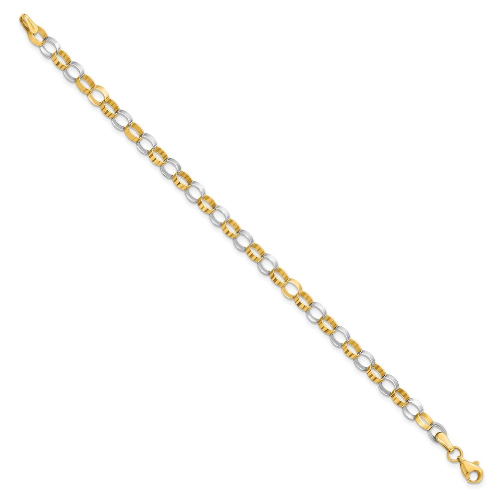 14K Two-Tone Polished Bracelet