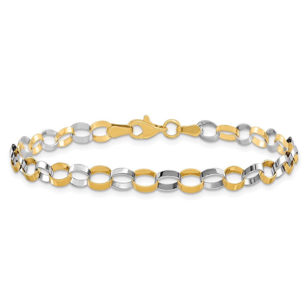 14K Two-Tone Polished Bracelet