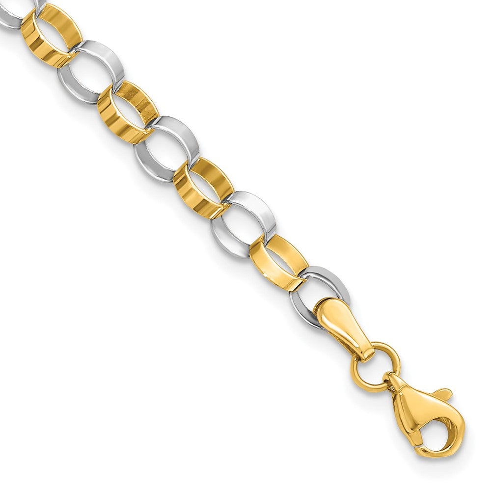 14K Two-Tone Polished Bracelet