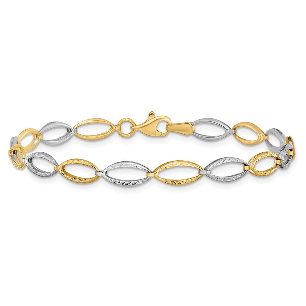 14K Two-tone D/C Bracelet