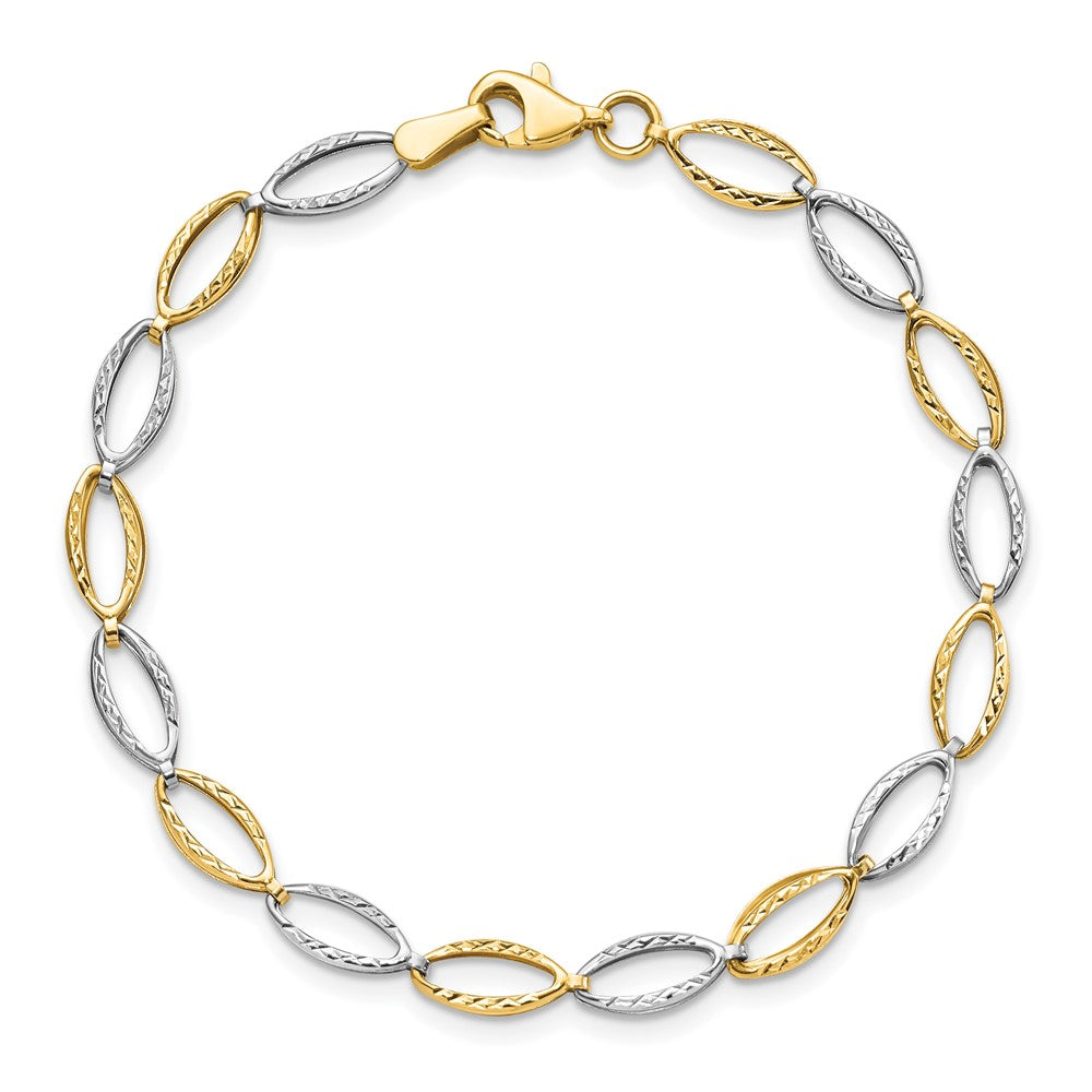 14K Two-tone D/C Bracelet