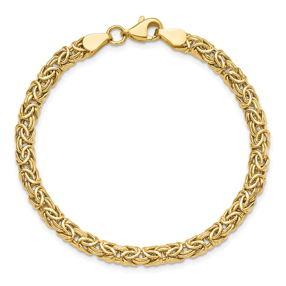 14K Polished Byzantine Bracelet