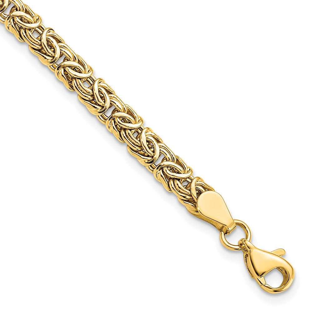 14K Polished Byzantine Bracelet