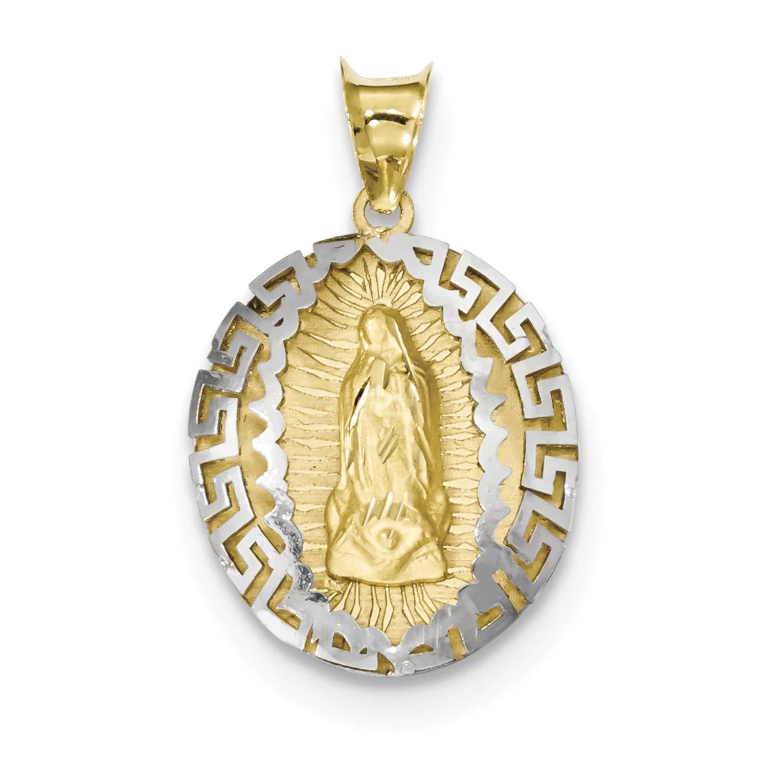 14k Two-Tone Our Lady Of Guadalupe Pendant K6340