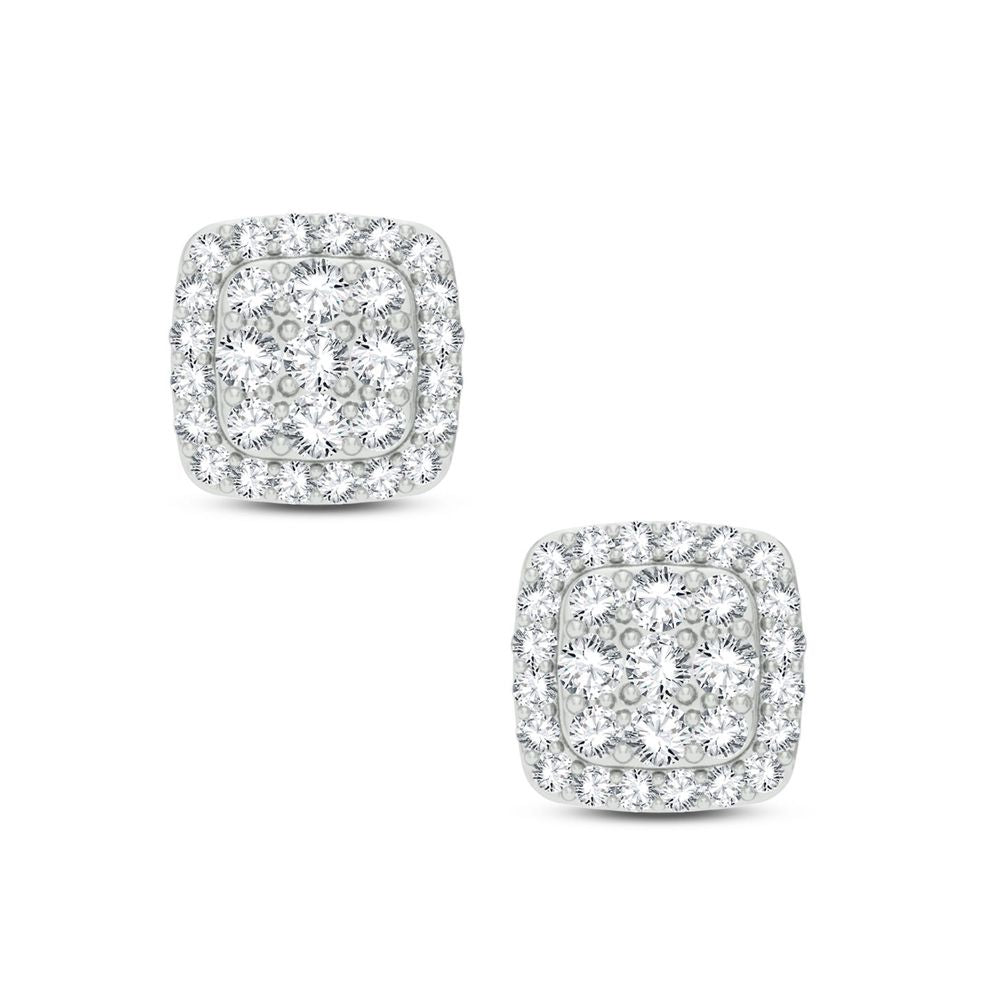 14K White Gold 0.50Ct Diamond Earring