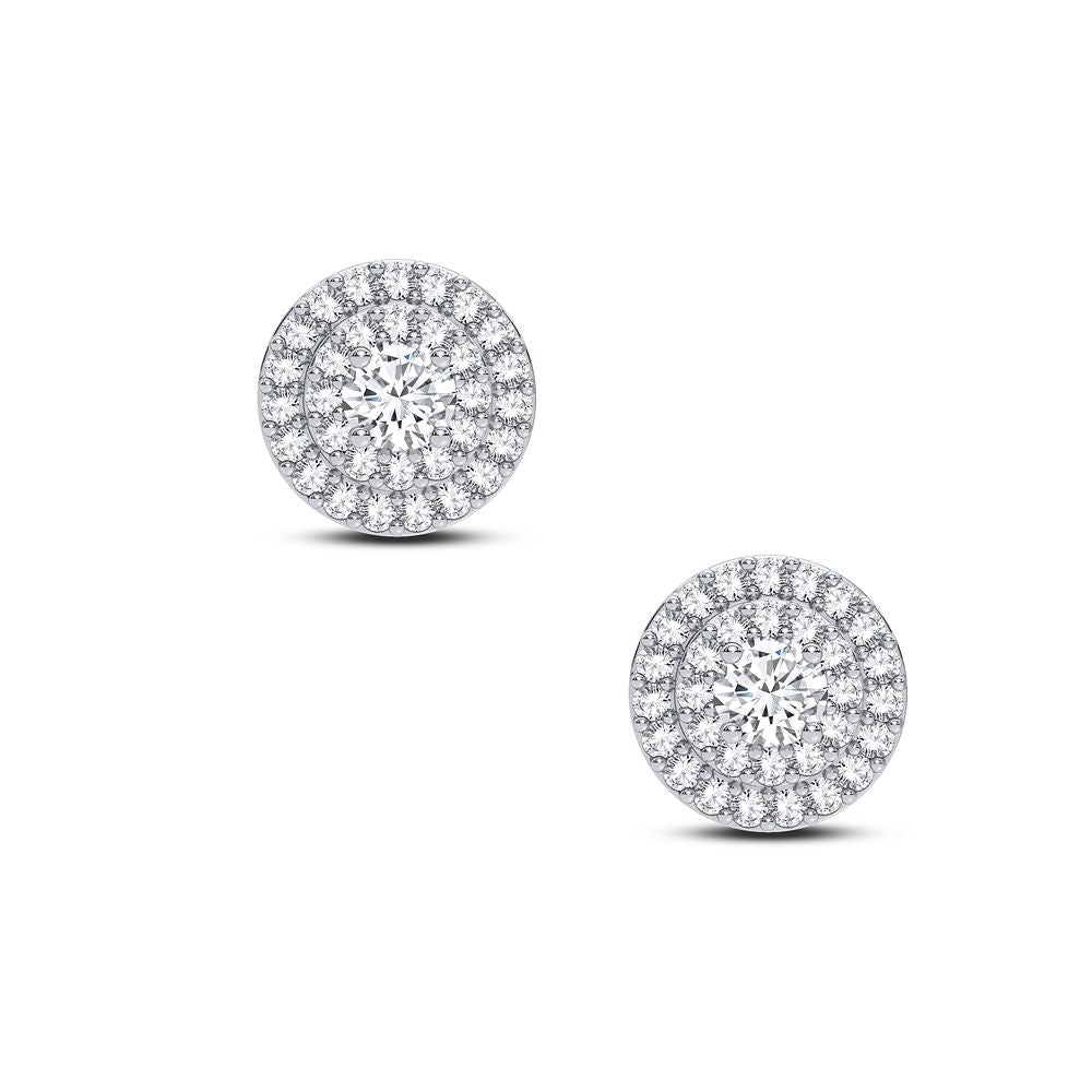 14K White Gold Elegant 0.27Ct Diamond Earring