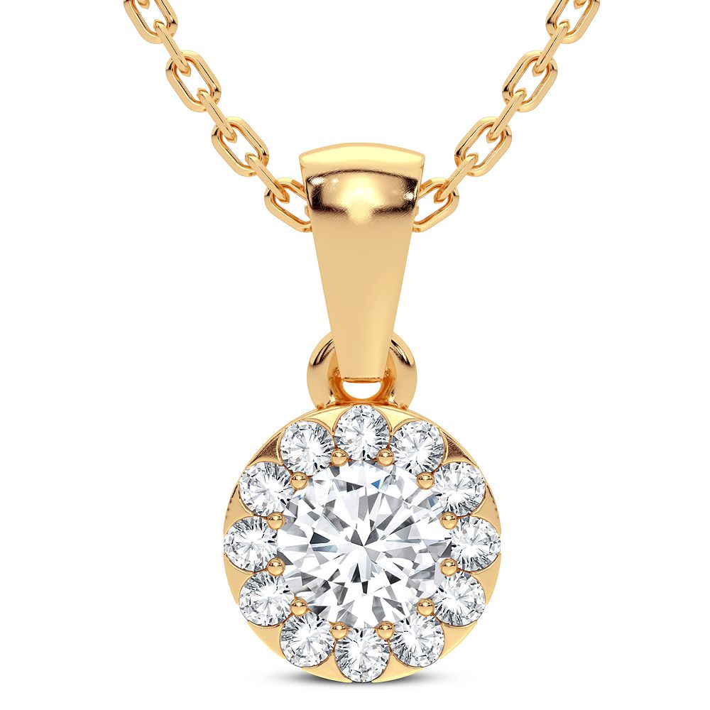 14K Yellow Gold Magnifcnet 0.27Ct Diamond Pendant