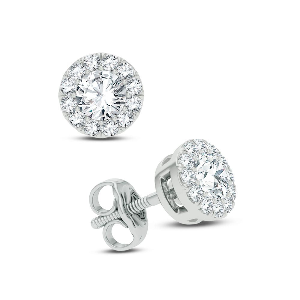 14K White Gold 0.25Ct Diamond Earring