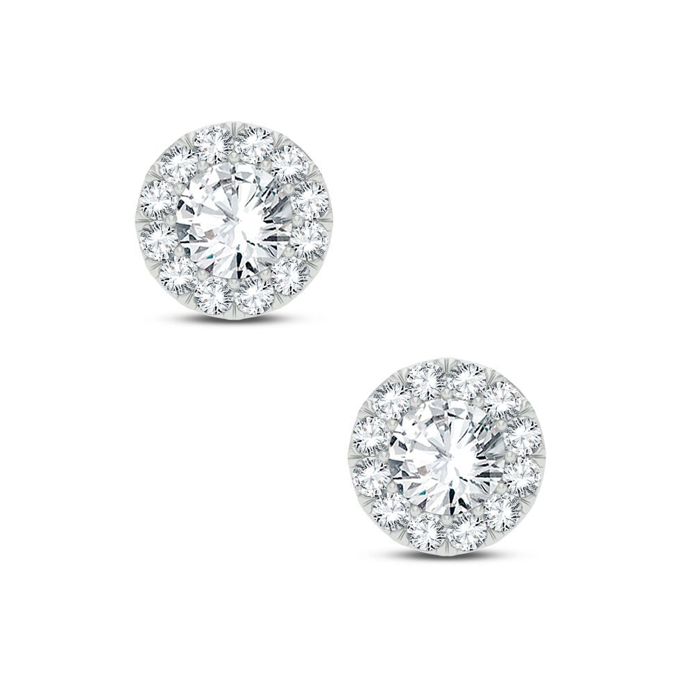 14K White Gold 0.25Ct Diamond Earring