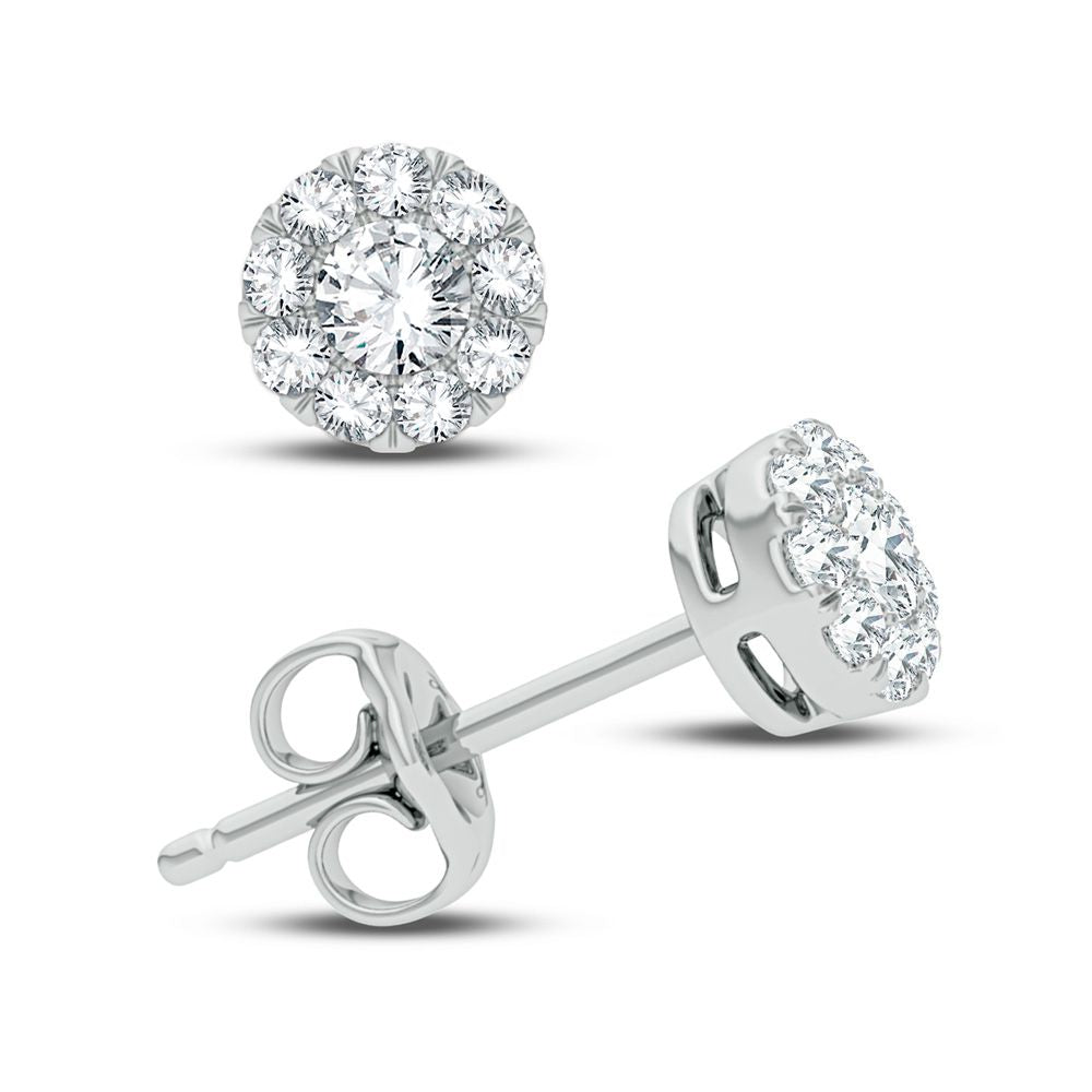 14K White Gold 0.50Ct Diamond Earring