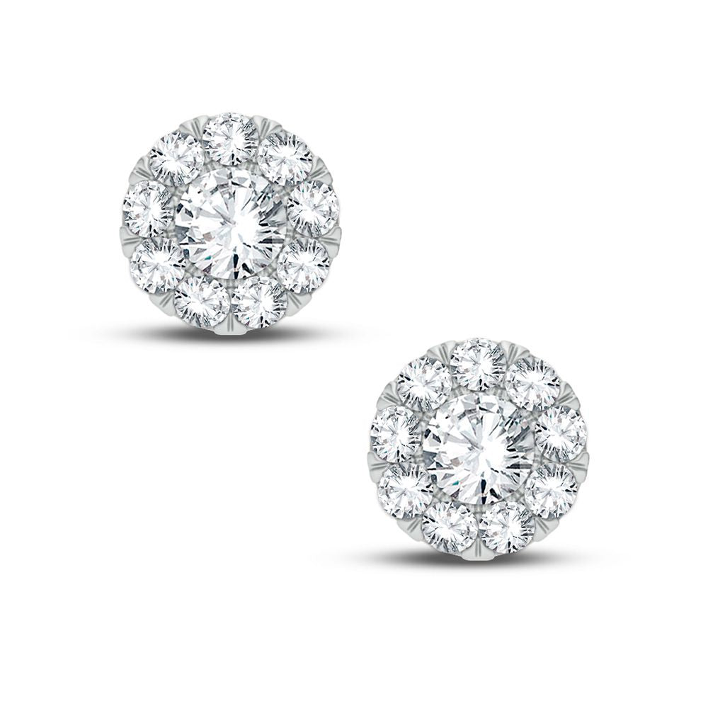 14K White Gold 0.50Ct Diamond Earring