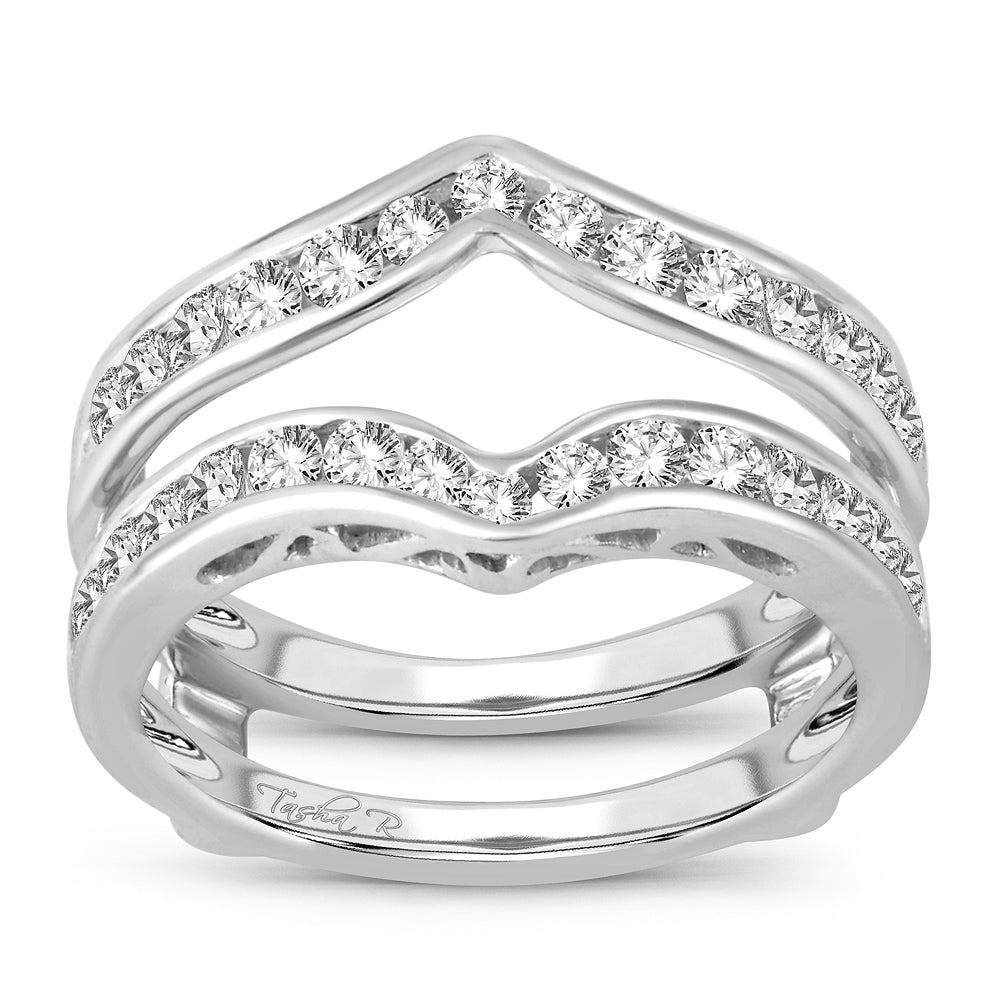 14K White Gold Gorgeous  1.00Ct  Diamond  Ring Guard.