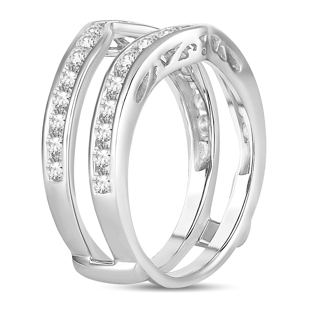 14K White Gold Gorgeous  1.00Ct  Diamond  Ring Guard.