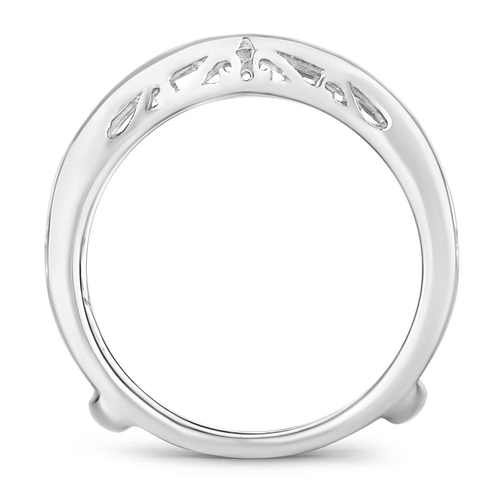 14K White Gold Gorgeous  1.00Ct  Diamond  Ring Guard.