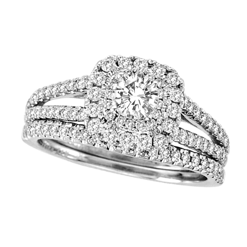 14K White Gold Magnifcnet  1.17Ct  Dia  Bridal  Ring