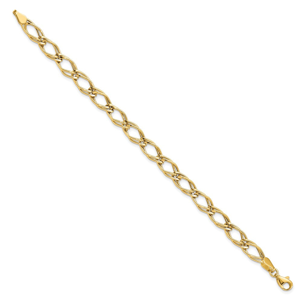 14K Yellow Gold Fancy Link Bracelet