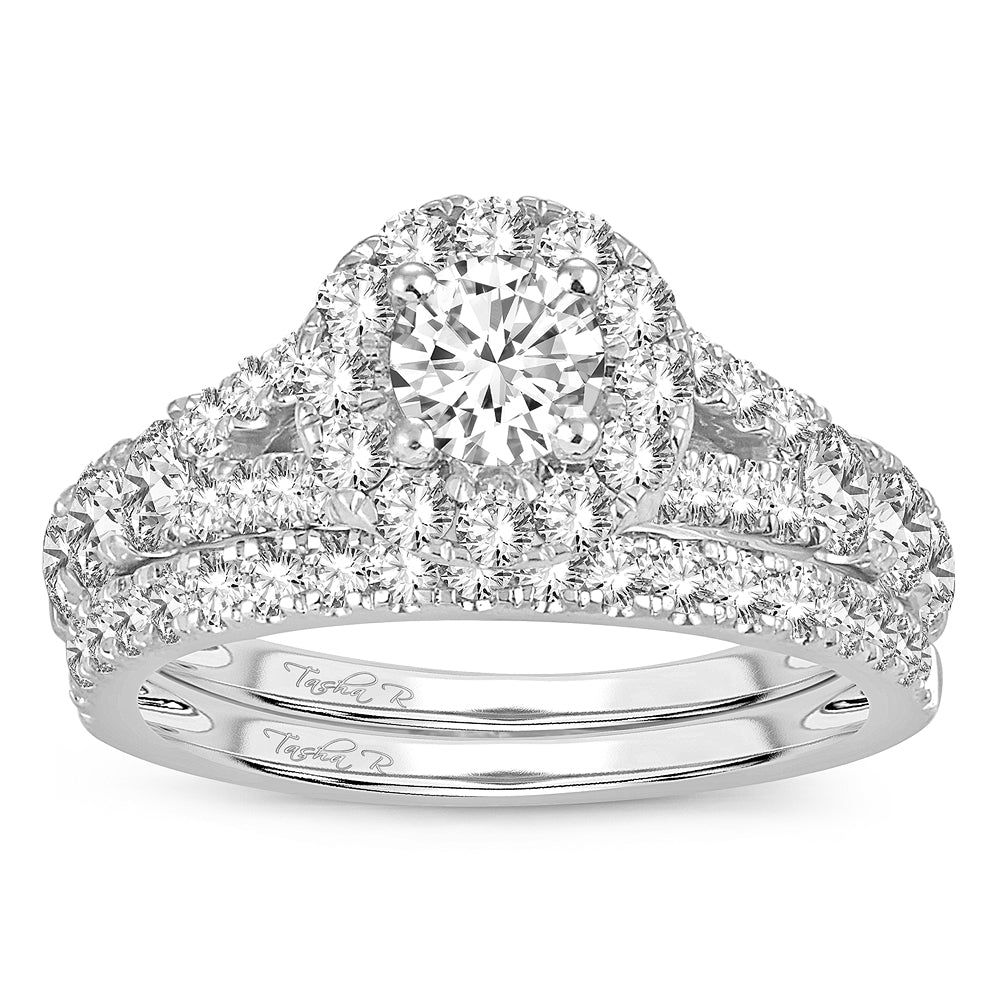 14K White Gold Gorgeous 2.00Ct Diamond  Bridal Ring