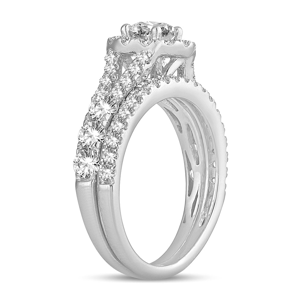 14K White Gold Gorgeous 2.00Ct Diamond  Bridal Ring