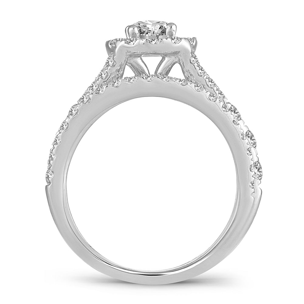 14K White Gold Gorgeous 2.00Ct Diamond  Bridal Ring