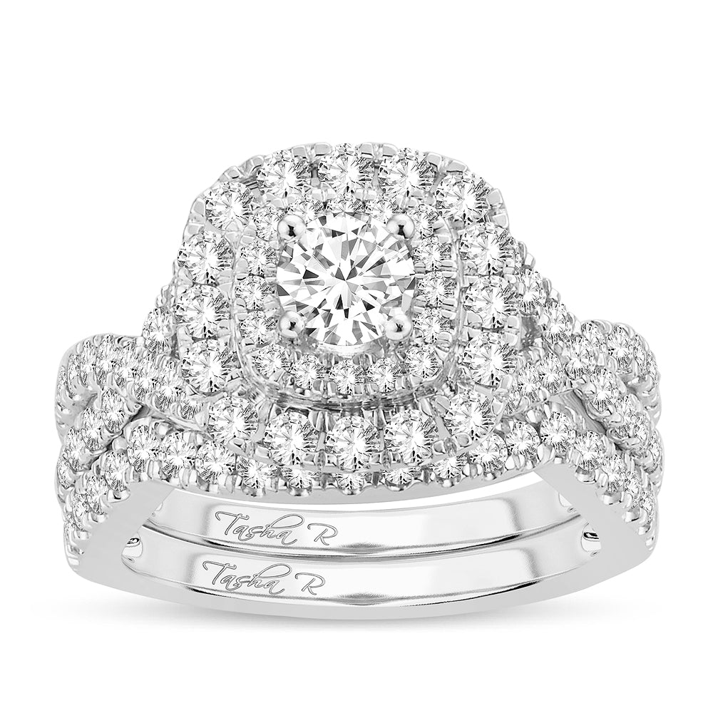 14K White Gold Dazzling 2.00Ct  Diamond  Bridal  Ring