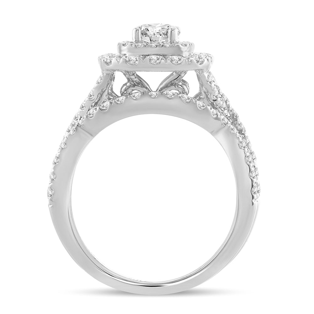 14K White Gold Dazzling 2.00Ct  Diamond  Bridal  Ring