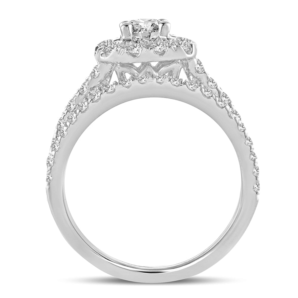 14K White Gold Exquisite  2.00Ct  Diamond  Bridal  Ring