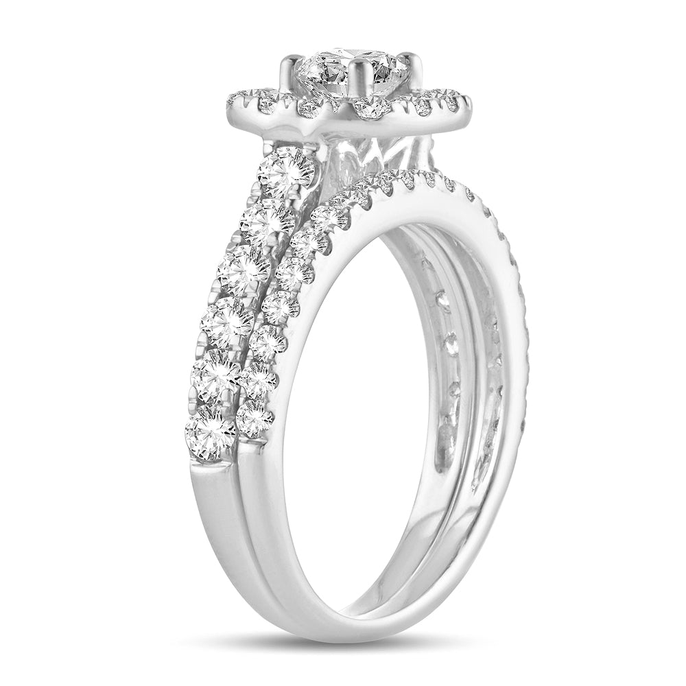 14K White Gold Beautiful  2.00Ct  Diamond  Bridal  Ring