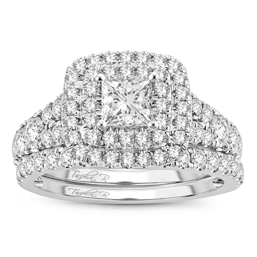 14K White Gold Magnifcnet 2.00Ct Bridal Diamond Ring