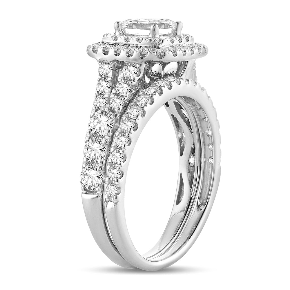 14K White Gold Magnifcnet 2.00Ct Bridal Diamond Ring