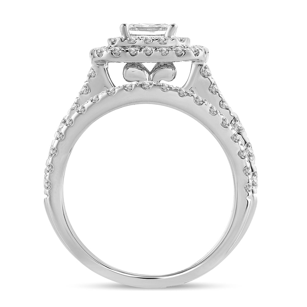 14K White Gold Magnifcnet 2.00Ct Bridal Diamond Ring