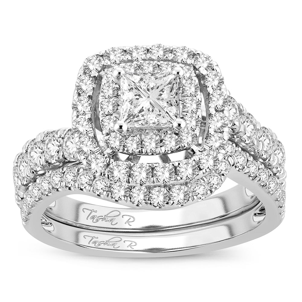 14K White Gold Gorgeous 2.00Ct Bridal Diamond Ring