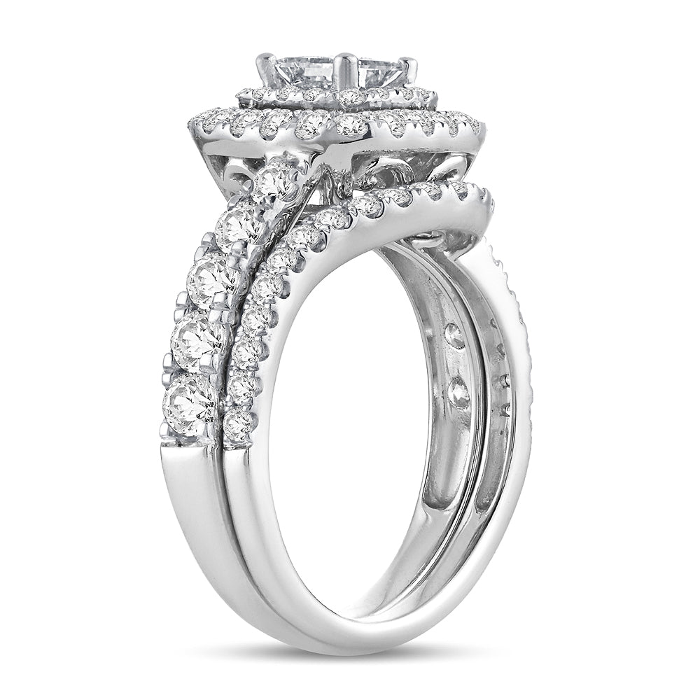 14K White Gold Gorgeous 2.00Ct Bridal Diamond Ring