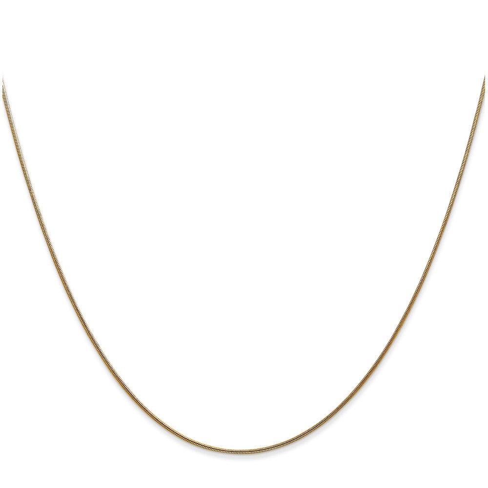 14K .8mm Round Snake Chain