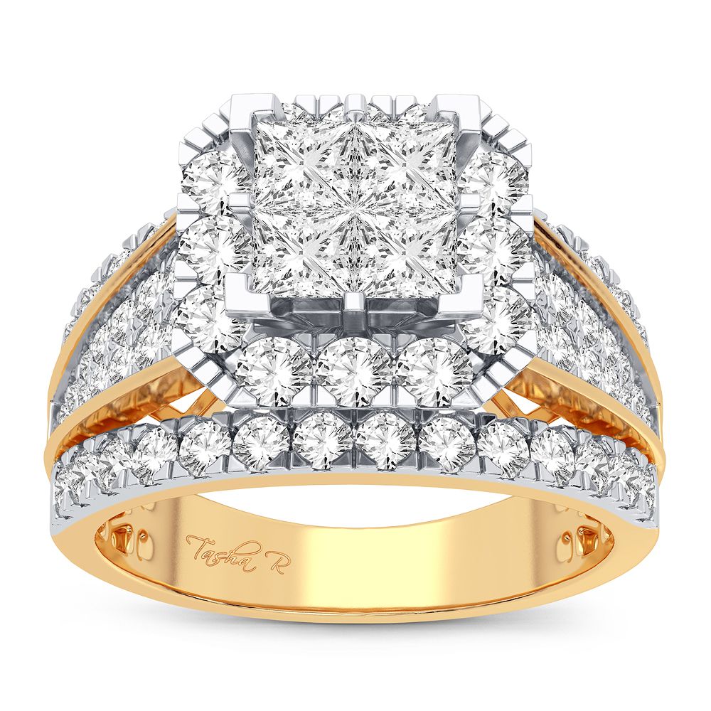 14K Yellow Gold Beautiful 2.00Ct Diamond Ring