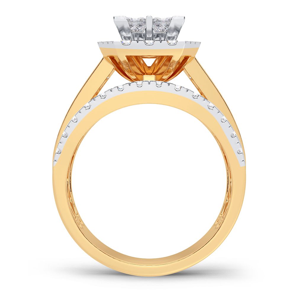 14K Yellow Gold Beautiful 2.00Ct Diamond Ring