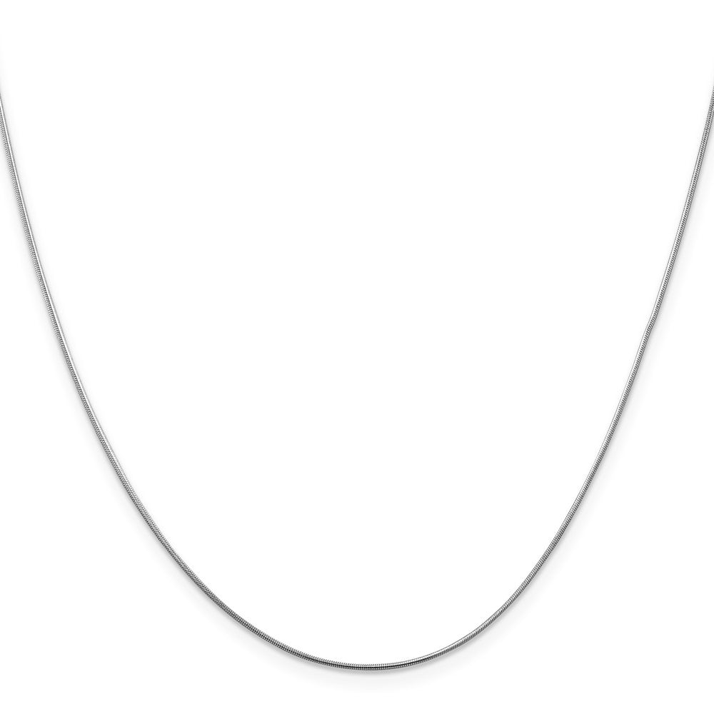 14K White Gold .8mm Round Snake Chain