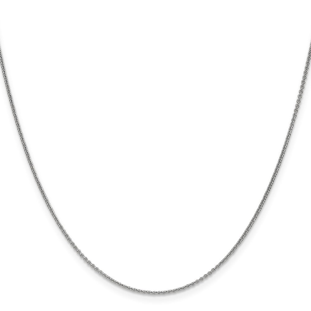 14K White Gold 1.1mm Round Cable Chain