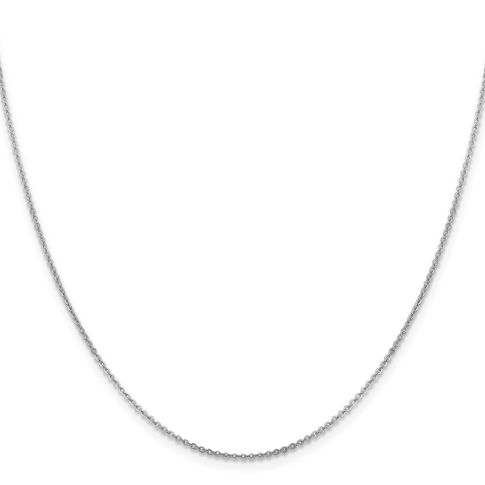 14K White Gold 1.4mm Flat Cable Chain